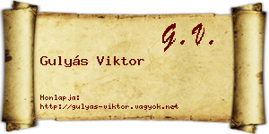 Gulyás Viktor névjegykártya